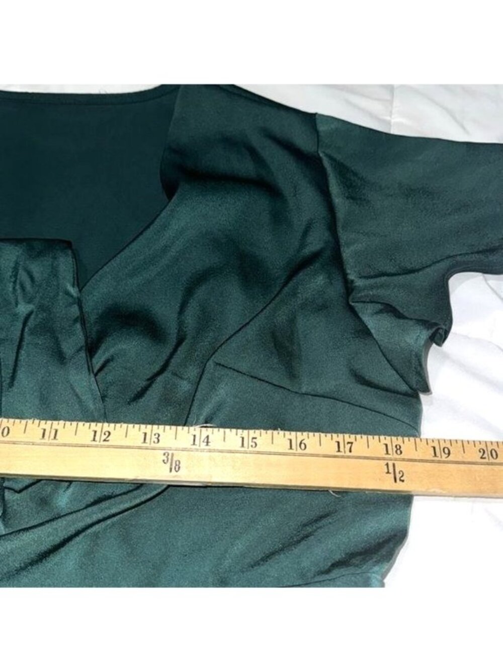 Womens Elegant Green Midi Dress XL Polyester Spandex Short Sleeve - Picture 11 of 11